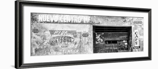Cuba Fuerte Collection Panoramic BW - Cuban Street Advertising-Philippe Hugonnard-Framed Photographic Print