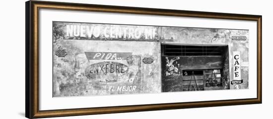 Cuba Fuerte Collection Panoramic BW - Cuban Street Advertising-Philippe Hugonnard-Framed Photographic Print