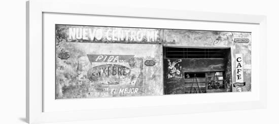 Cuba Fuerte Collection Panoramic BW - Cuban Street Advertising-Philippe Hugonnard-Framed Photographic Print