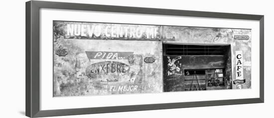 Cuba Fuerte Collection Panoramic BW - Cuban Street Advertising-Philippe Hugonnard-Framed Photographic Print