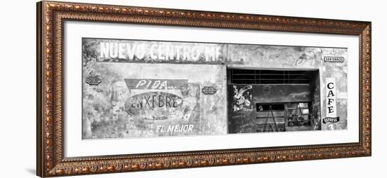 Cuba Fuerte Collection Panoramic BW - Cuban Street Advertising-Philippe Hugonnard-Framed Photographic Print