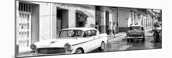 Cuba Fuerte Collection Panoramic BW - Cuban Street Scene II-Philippe Hugonnard-Mounted Photographic Print