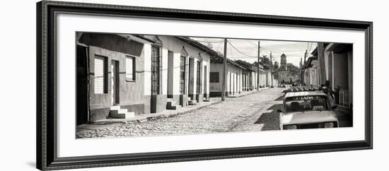 Cuba Fuerte Collection Panoramic BW - Cuban Street Scene in Trinidad-Philippe Hugonnard-Framed Photographic Print