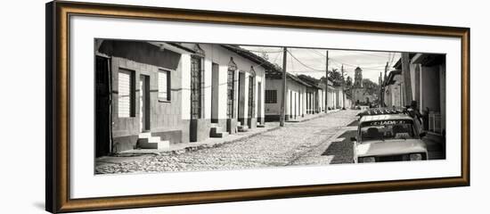 Cuba Fuerte Collection Panoramic BW - Cuban Street Scene in Trinidad-Philippe Hugonnard-Framed Photographic Print