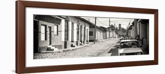 Cuba Fuerte Collection Panoramic BW - Cuban Street Scene in Trinidad-Philippe Hugonnard-Framed Photographic Print