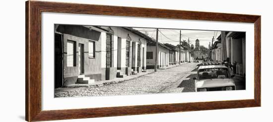 Cuba Fuerte Collection Panoramic BW - Cuban Street Scene in Trinidad-Philippe Hugonnard-Framed Photographic Print