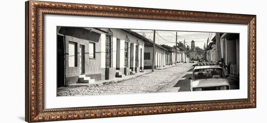 Cuba Fuerte Collection Panoramic BW - Cuban Street Scene in Trinidad-Philippe Hugonnard-Framed Photographic Print
