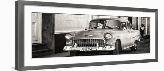 Cuba Fuerte Collection Panoramic BW - Cuban Street Scene-Philippe Hugonnard-Framed Photographic Print