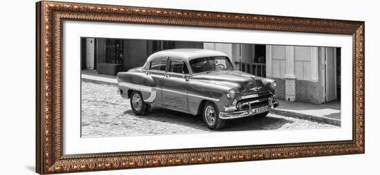 Cuba Fuerte Collection Panoramic BW - Cuban Taxi II-Philippe Hugonnard-Framed Photographic Print