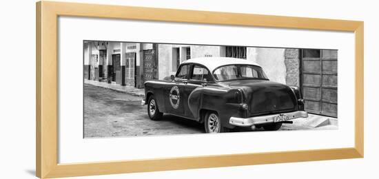 Cuba Fuerte Collection Panoramic BW - Cuban Taxi Pontiac 1953-Philippe Hugonnard-Framed Photographic Print