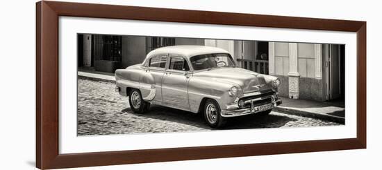 Cuba Fuerte Collection Panoramic BW - Cuban Taxi-Philippe Hugonnard-Framed Photographic Print