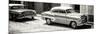 Cuba Fuerte Collection Panoramic BW - Cuban Taxis-Philippe Hugonnard-Mounted Photographic Print