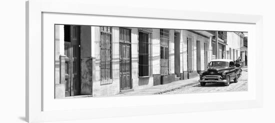 Cuba Fuerte Collection Panoramic BW - Cuban Urban Scene II-Philippe Hugonnard-Framed Photographic Print