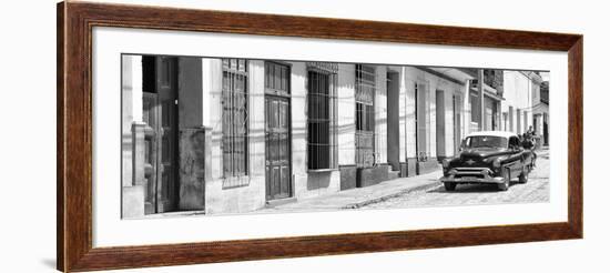 Cuba Fuerte Collection Panoramic BW - Cuban Urban Scene II-Philippe Hugonnard-Framed Photographic Print