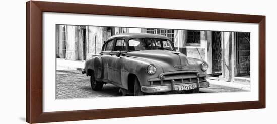 Cuba Fuerte Collection Panoramic BW - Old Chevrolet II-Philippe Hugonnard-Framed Photographic Print