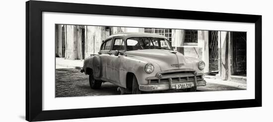 Cuba Fuerte Collection Panoramic BW - Old Chevrolet-Philippe Hugonnard-Framed Photographic Print