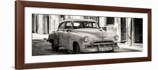 Cuba Fuerte Collection Panoramic BW - Old Chevrolet-Philippe Hugonnard-Framed Photographic Print