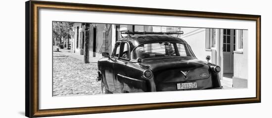 Cuba Fuerte Collection Panoramic BW - Old Ford Classic Car II-Philippe Hugonnard-Framed Photographic Print