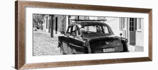 Cuba Fuerte Collection Panoramic BW - Old Ford Classic Car II-Philippe Hugonnard-Framed Photographic Print