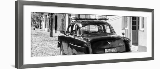 Cuba Fuerte Collection Panoramic BW - Old Ford Classic Car II-Philippe Hugonnard-Framed Photographic Print