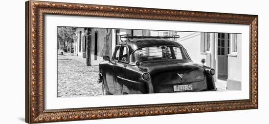 Cuba Fuerte Collection Panoramic BW - Old Ford Classic Car II-Philippe Hugonnard-Framed Photographic Print