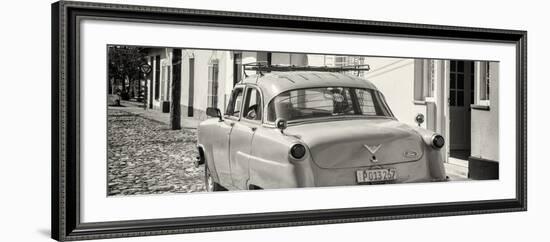 Cuba Fuerte Collection Panoramic BW - Old Ford Classic Car-Philippe Hugonnard-Framed Photographic Print