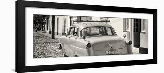 Cuba Fuerte Collection Panoramic BW - Old Ford Classic Car-Philippe Hugonnard-Framed Photographic Print