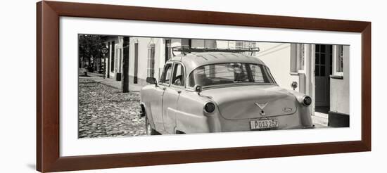 Cuba Fuerte Collection Panoramic BW - Old Ford Classic Car-Philippe Hugonnard-Framed Photographic Print