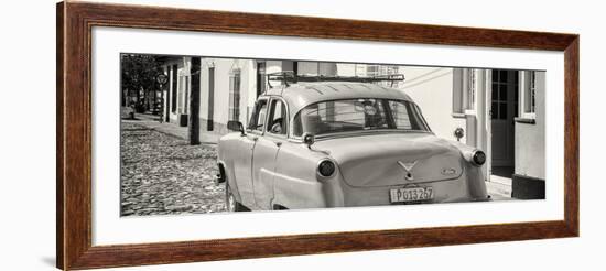 Cuba Fuerte Collection Panoramic BW - Old Ford Classic Car-Philippe Hugonnard-Framed Photographic Print