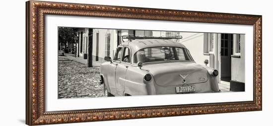 Cuba Fuerte Collection Panoramic BW - Old Ford Classic Car-Philippe Hugonnard-Framed Photographic Print