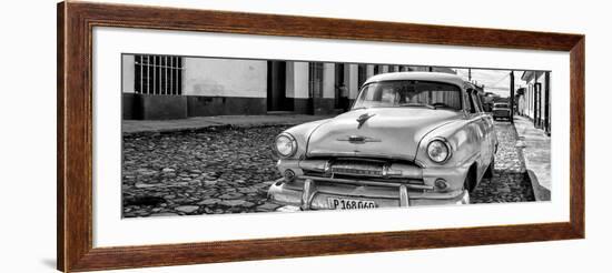 Cuba Fuerte Collection Panoramic BW - Plymouth Classic Car II-Philippe Hugonnard-Framed Photographic Print