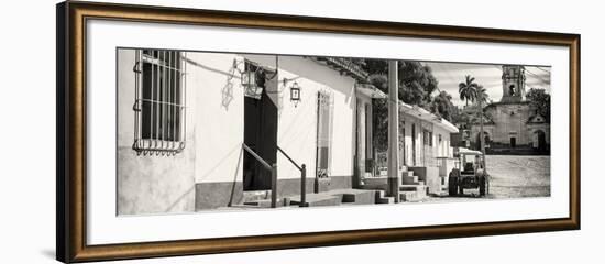 Cuba Fuerte Collection Panoramic BW - Quiet Street in Trinidad-Philippe Hugonnard-Framed Photographic Print