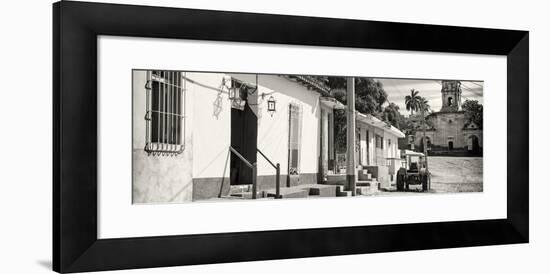 Cuba Fuerte Collection Panoramic BW - Quiet Street in Trinidad-Philippe Hugonnard-Framed Photographic Print