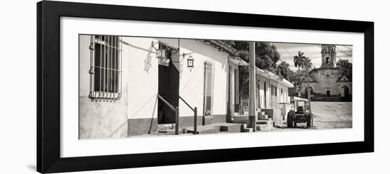 Cuba Fuerte Collection Panoramic BW - Quiet Street in Trinidad-Philippe Hugonnard-Framed Photographic Print