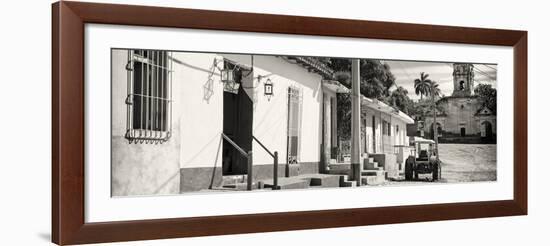 Cuba Fuerte Collection Panoramic BW - Quiet Street in Trinidad-Philippe Hugonnard-Framed Photographic Print