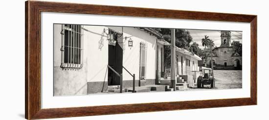 Cuba Fuerte Collection Panoramic BW - Quiet Street in Trinidad-Philippe Hugonnard-Framed Photographic Print