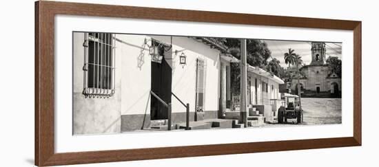 Cuba Fuerte Collection Panoramic BW - Quiet Street in Trinidad-Philippe Hugonnard-Framed Photographic Print