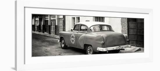 Cuba Fuerte Collection Panoramic BW - Taxi Pontiac 1953-Philippe Hugonnard-Framed Photographic Print