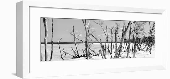 Cuba Fuerte Collection Panoramic BW - Tropical Wild Beach-Philippe Hugonnard-Framed Photographic Print