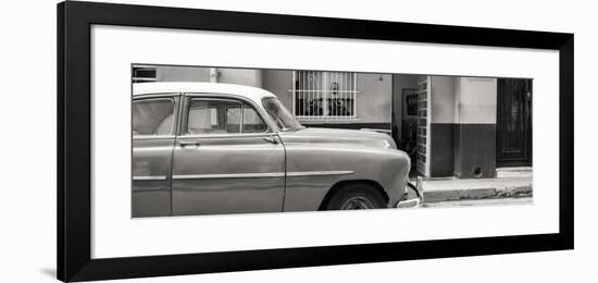 Cuba Fuerte Collection Panoramic BW - Vintage Car of Havana-Philippe Hugonnard-Framed Photographic Print