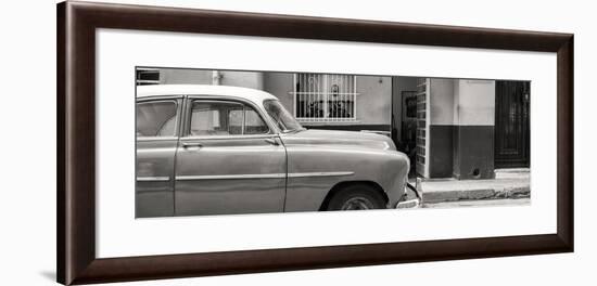 Cuba Fuerte Collection Panoramic BW - Vintage Car of Havana-Philippe Hugonnard-Framed Photographic Print