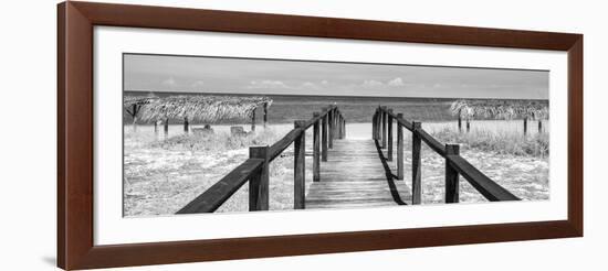 Cuba Fuerte Collection Panoramic BW - Way to the Beach-Philippe Hugonnard-Framed Photographic Print