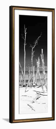 Cuba Fuerte Collection Panoramic BW - Wild White Sand Beach-Philippe Hugonnard-Framed Photographic Print