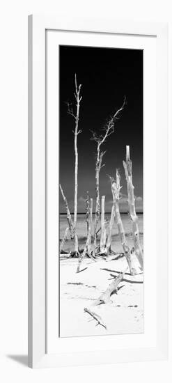 Cuba Fuerte Collection Panoramic BW - Wild White Sand Beach-Philippe Hugonnard-Framed Photographic Print