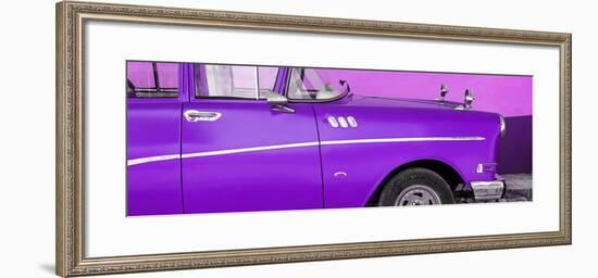 Cuba Fuerte Collection Panoramic - Close-up of Retro Purple Car-Philippe Hugonnard-Framed Photographic Print