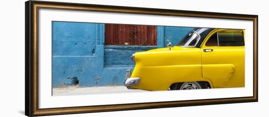 Cuba Fuerte Collection Panoramic - Close-up of Yellow Taxi of Havana II-Philippe Hugonnard-Framed Photographic Print