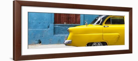 Cuba Fuerte Collection Panoramic - Close-up of Yellow Taxi of Havana II-Philippe Hugonnard-Framed Photographic Print