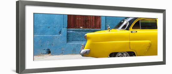 Cuba Fuerte Collection Panoramic - Close-up of Yellow Taxi of Havana II-Philippe Hugonnard-Framed Photographic Print