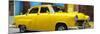 Cuba Fuerte Collection Panoramic - Close-up of Yellow Taxi of Havana III-Philippe Hugonnard-Mounted Photographic Print