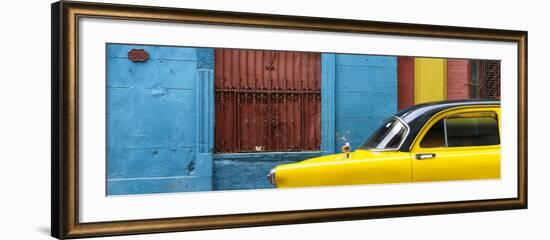 Cuba Fuerte Collection Panoramic - Close-up of Yellow Taxi of Havana-Philippe Hugonnard-Framed Photographic Print